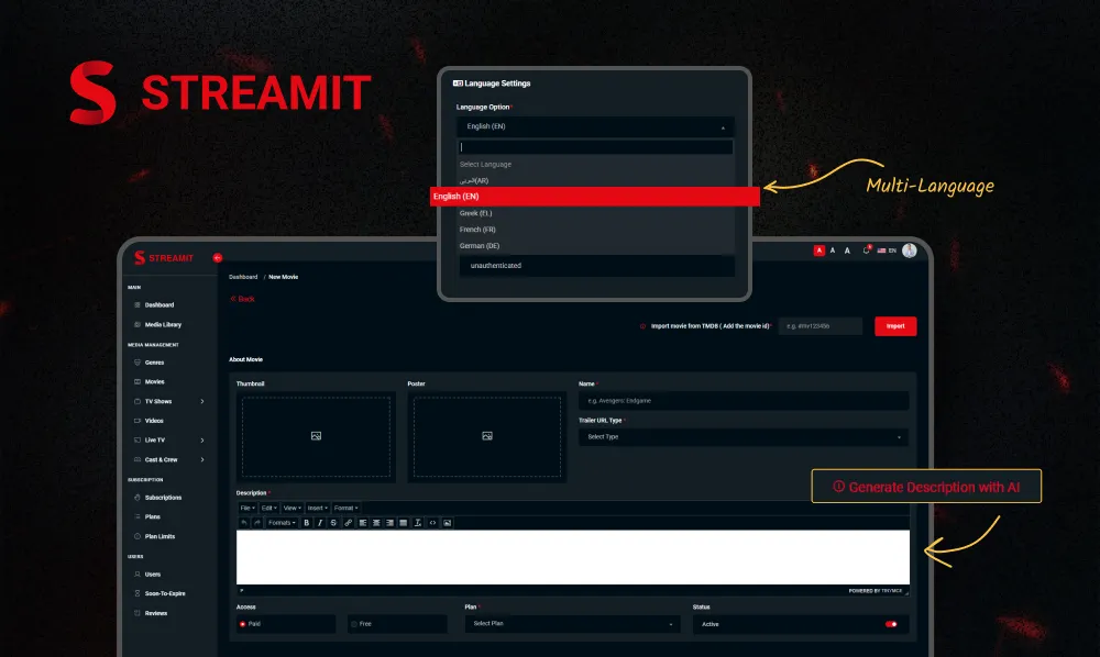 Laravel streaming app