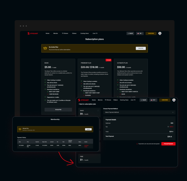 Subscription-Based Video Platform