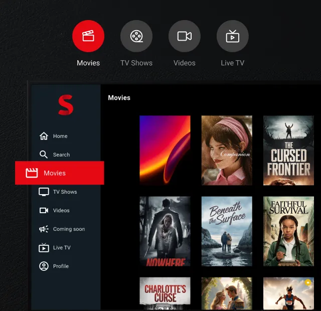 Streamit ott platform tv app with unlimited movies option