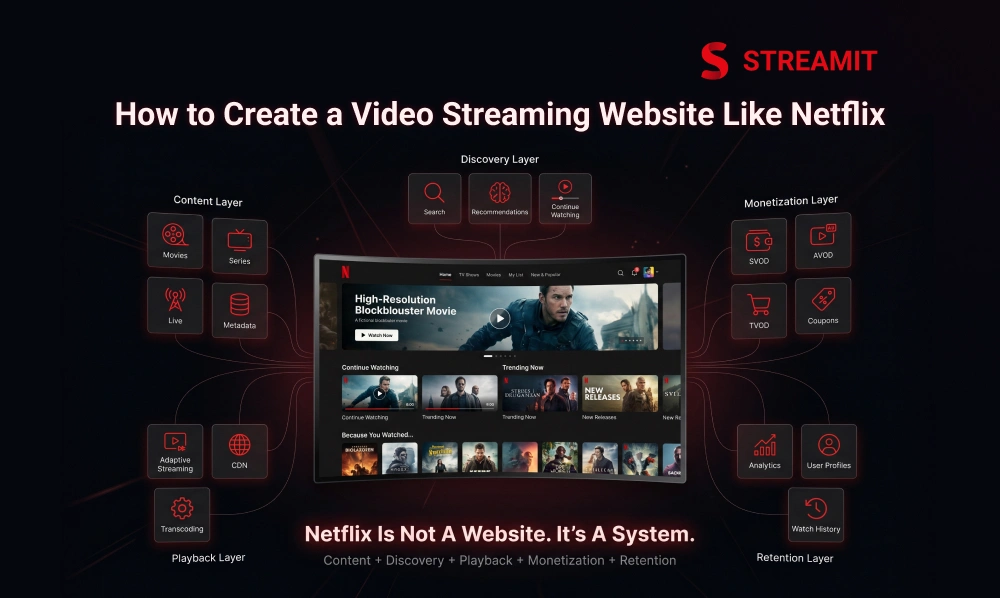 How to Create a Video Streaming Website Like Netflix